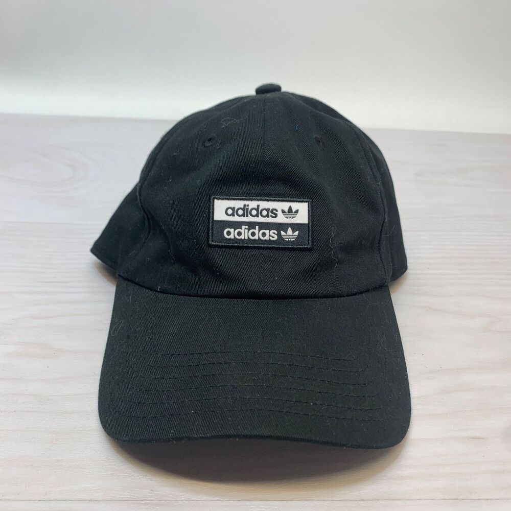Adidas Originals Mens OS Adjustable Stacked Forum Strapback Hat Core‎ Black